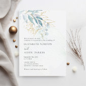 Invitation Collection de Mariages blancs en or bleu (Imitat)