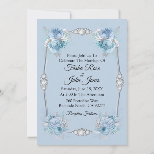 Invitation Collection de Mariages bleus (Devant)