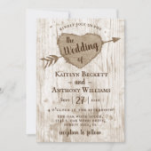 Invitation Collection de Mariages d'arbre cardiaque sculpté (Devant)