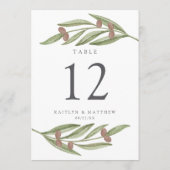 Invitation Collection de Mariages de Branches d'Olivier (Dos)