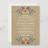 Invitation Collection de Mariages de couronnes florales Kraft (Devant)