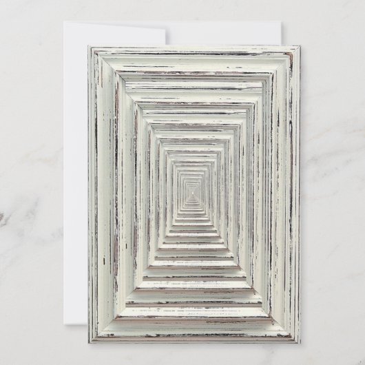 Invitation Collection de Mariages Rustic White Frame & Burlap (Dos)