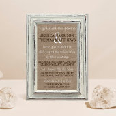 Invitation Collection de Mariages Rustic White Frame & Burlap
