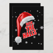Invitation Collection de Neige Deck The Halls (Devant / Derrière)