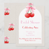 Invitation collection de nuptiale cerise rose (Devant / Derrière)