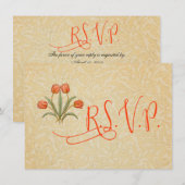 Invitation Collection de peintures Morris Tulipe Vintage (Devant / Derrière)