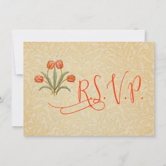 Invitation Collection de peintures Morris Tulipe Vintage (Devant)