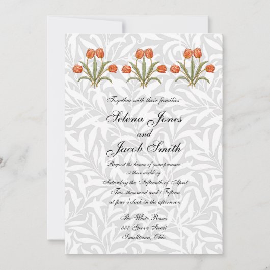 Invitation Collection de peintures Morris Tulipe Vintage (Devant)