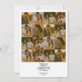 Invitation Collection de photos mariage texte minimal enregis (Dos)