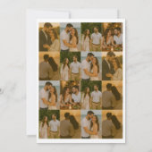 Invitation Collection de photos mariage texte minimal enregis (Dos)