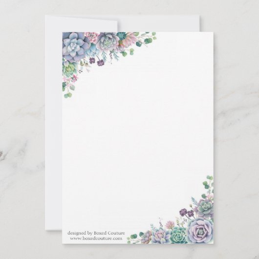 Invitation Collection d'invitations de mariage réussie (Dos)