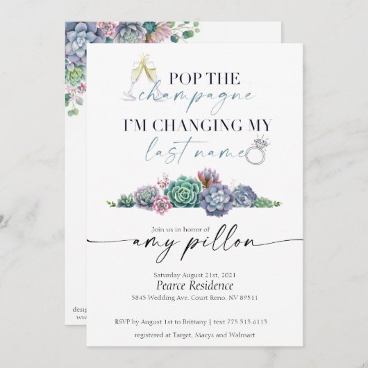 Invitation Collection d'invitations de mariage réussie (Devant / Derrière)