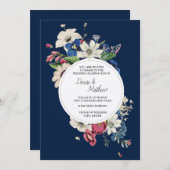 Invitation Collection éternelle en bleu nuit polaire (Devant / Derrière)