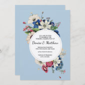 Invitation Collection éternelle en bleu Omphalodes (Devant / Derrière)