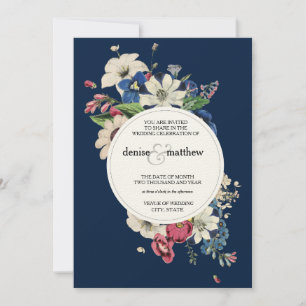 Invitation Collection Éternelle Nuit Polaire Bleu, Lettres Do
