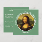 Invitation Collection Leonardo da Vinci Mona Lisa (Devant / Derrière)