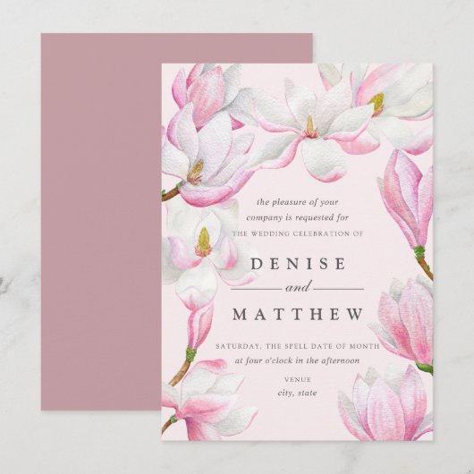 Invitation Collection Magnolia (Devant / Derrière)