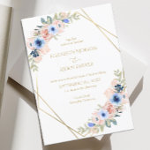 Invitation Collection Mariage Bleu Pêche