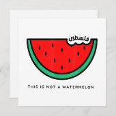Invitation Collection Palestine 'This is not a Watermelon' (Devant / Derrière)