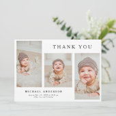 Invitation Collection photo moderne élégante Nouveau-né bébé (Debout devant)