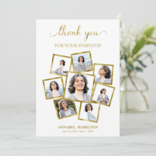 Invitation Collection photo moderne Merci de sympathie