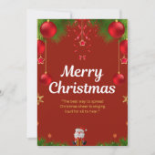 Invitation Collection Rouge Foncé — Conception Joyeux Noël (Devant)
