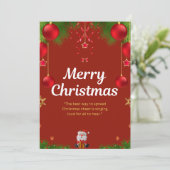 Invitation Collection Rouge Foncé — Conception Joyeux Noël (Debout devant)