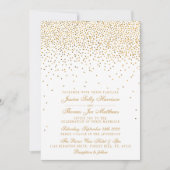 Invitation Collection Vintage de Mariage Glam Gold Confetti (Devant)
