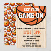 Invitation College Basketball Marche de la folie de surveilla (Devant / Derrière)