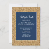 Invitation College Trunk Party Elegant Gold Parties scintilla (Devant)