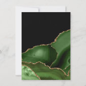 Invitation College Trunk Party Elegant Green Gold Marble (Dos)