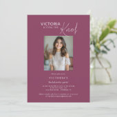 Invitation coller le noeud photo Bachelorette Party Invitatio (Debout devant)