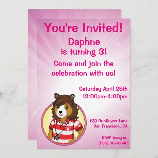 Invitation Colley de PJ (Devant / Derrière)