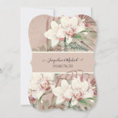 Invitation Collier de palmiers floraux d'orchidées tropicales (Dos)