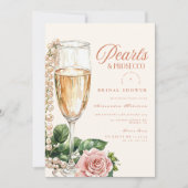 Invitation Collier de perles Rose Gold et Brunch de Mariage P (Devant)