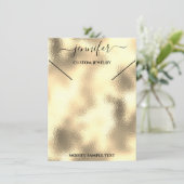 Invitation Collier Display Card Gold Jewelry Logo (Debout devant)