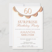 Invitation Collier élégant 60e Fête d'anniversaire surprise (Devant)