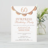 Invitation Collier élégant 60e Fête d'anniversaire surprise (Debout devant)