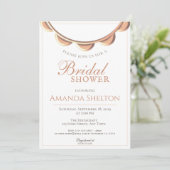 Invitation Collier Élégant de Pêche Mariage Blanc (Debout devant)