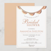 Invitation Collier Élégant de Pêche Mariage Blanc (Devant / Derrière)