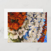 Invitation colliers de fleurs indiens (Devant / Derrière)