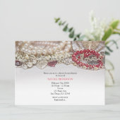 Invitation Colliers de perles et d'amour rouge pour la Saint- (Debout devant)