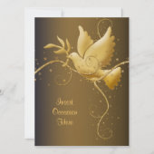 Invitation Colombe de Noël de paix (Devant)