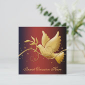 Invitation Colombe de Noël de paix (Debout devant)