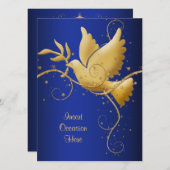 Invitation Colombe de paix (Devant / Derrière)