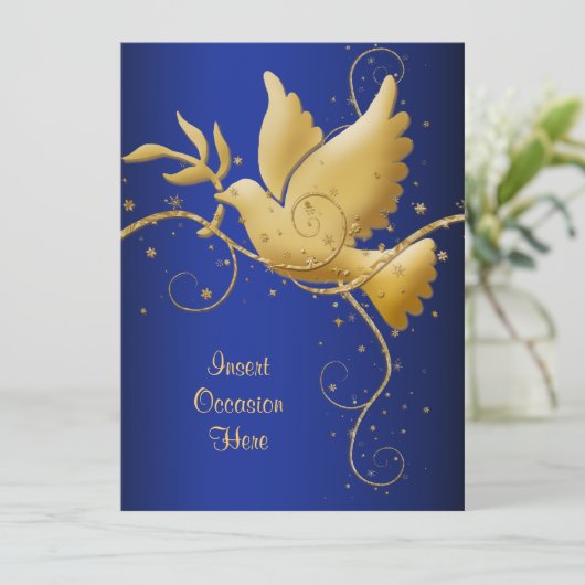 Invitation Colombe de paix (Debout devant)