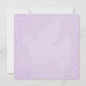 Invitation Colombe de Saint-Esprit de confirmation et lilas (Dos)