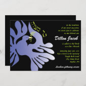 Invitation Colombe d'invitation de bat mitzvah de barre de (Devant / Derrière)