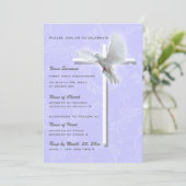 Invitation Colombe religieuse de confirmation de communion de (Debout devant)