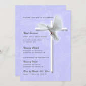 Invitation Colombe religieuse de confirmation de communion de (Devant / Derrière)
